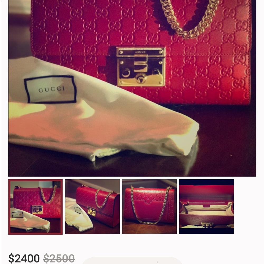 Red Gucci Purse medium size